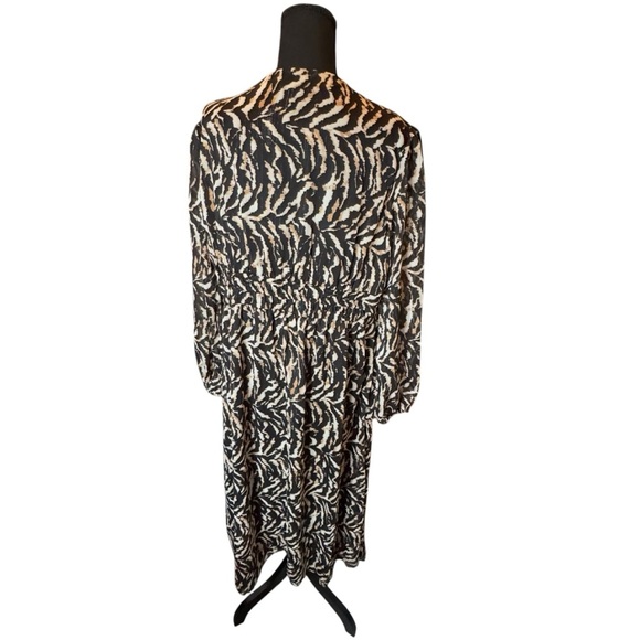 Sofia Jeans Women's Empire Dress Long Sleeves Mid Calf Length XXL Leopard Z78 - Picture 4 of 12